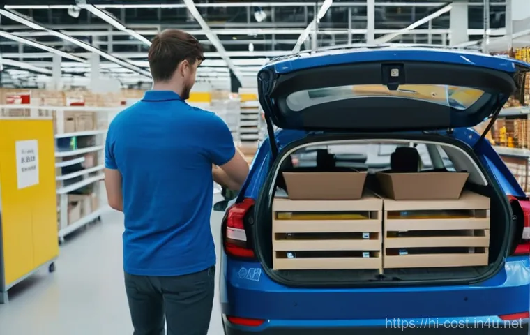 이케아 배송비 - Image Prompt 1: The Satisfying Self-Pickup**