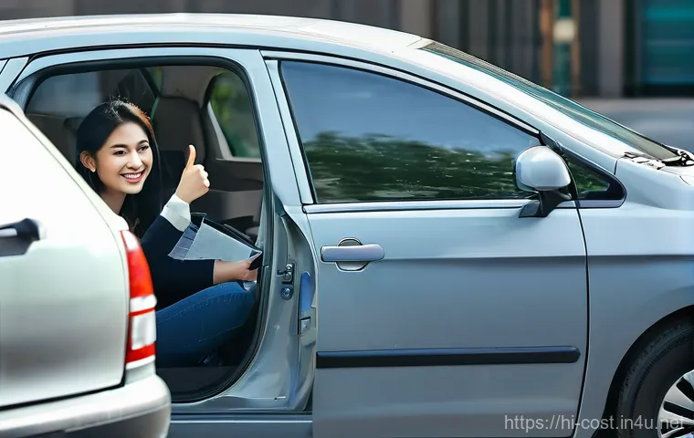 자동차 보험료 비용 - **Prompt 1: Vehicle Type and Age Impacting Insurance Premiums**
    "A visually striking split image...